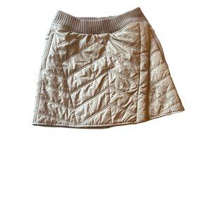 Prana Diva Army Green Skirt Quilted Faux Wrap Sherpa Lined Size X Small